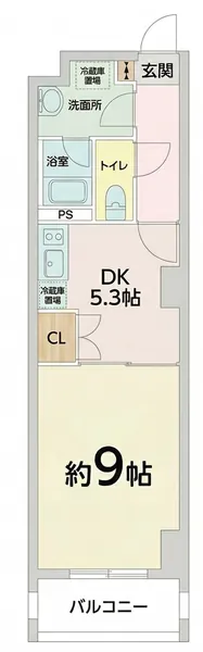 1DK間取図