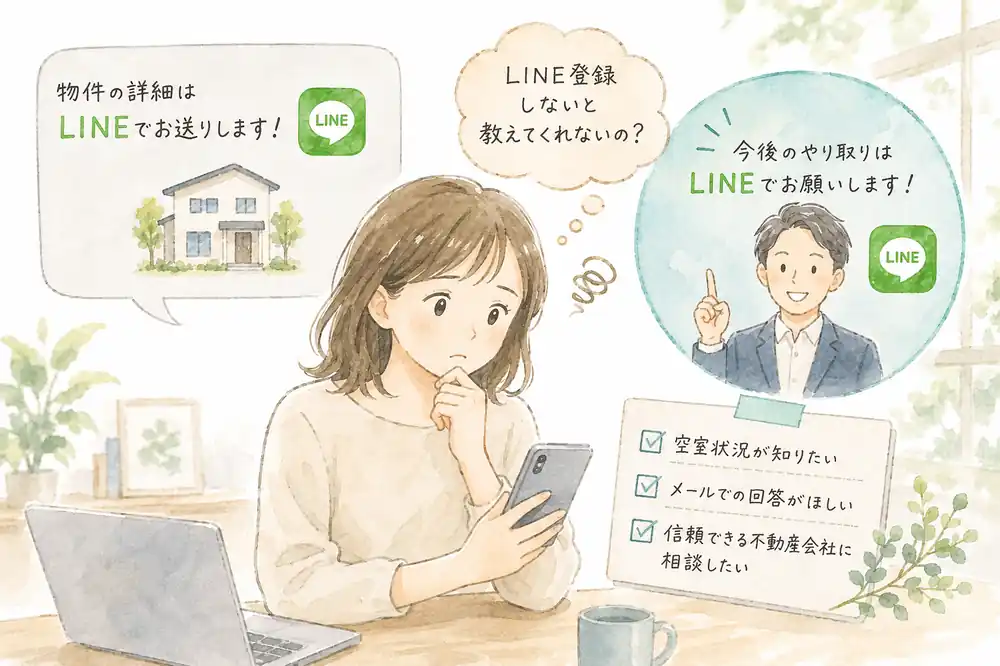 不動産屋にLINE登録を求められたら注意？断ってよいケースと見分け方